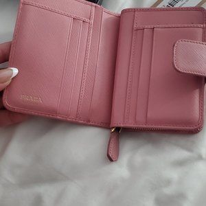 Pink prada wallet